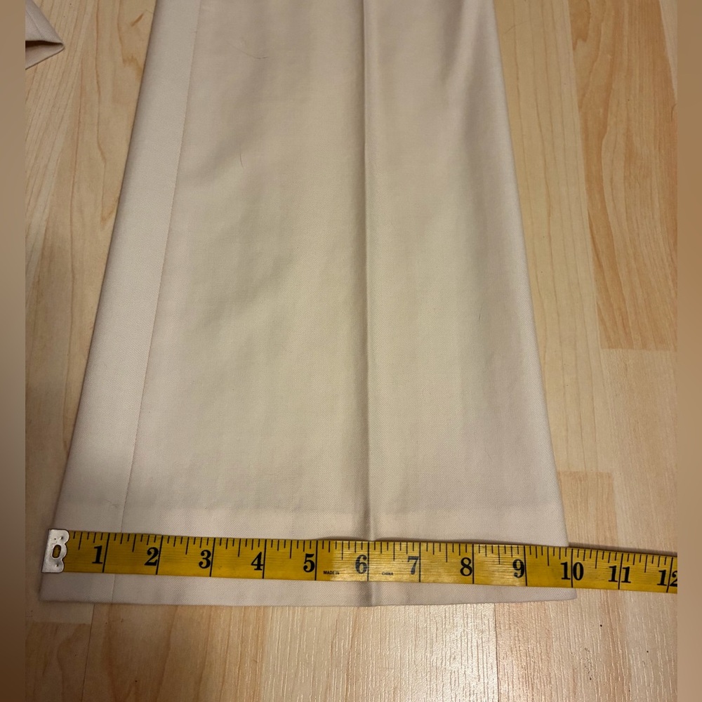 Stella McCartney Cream 100% Wool Tailored Flare Trousers Sz 40 US 4/6 - Picture 6 of 16